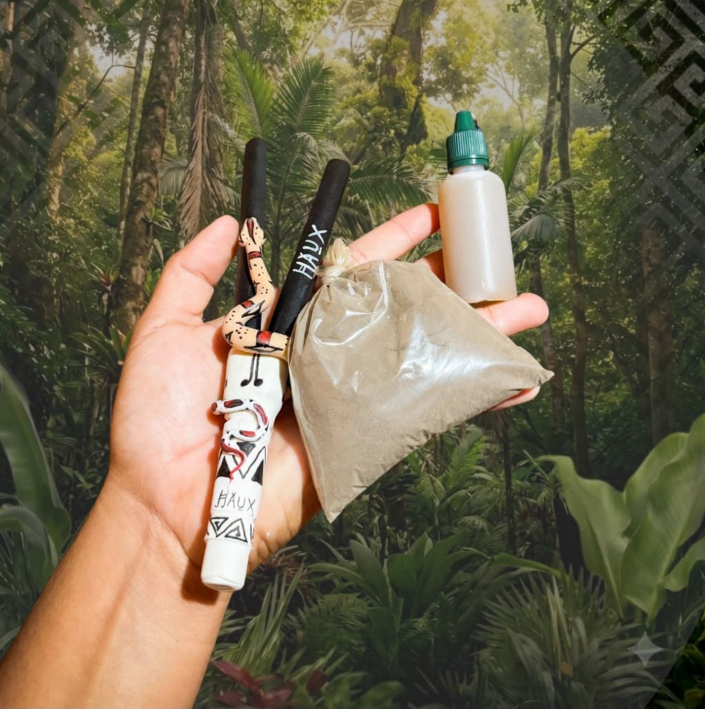 Kit do Txai: 100g Rapé + Kuripe Jiboia + Sananga 30ml